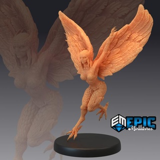 mountain harpy flying masked half bird lady classic encounter epic-miniatures Toys & Games Tabletop Characters Creatures Fantasy Universe Board Store fantasy female girl medieval monster rpg warhammer woman sla enemy tabletop dungeon dnd pathfinder npc pre-supported supported pre 3d print model - Mito3D