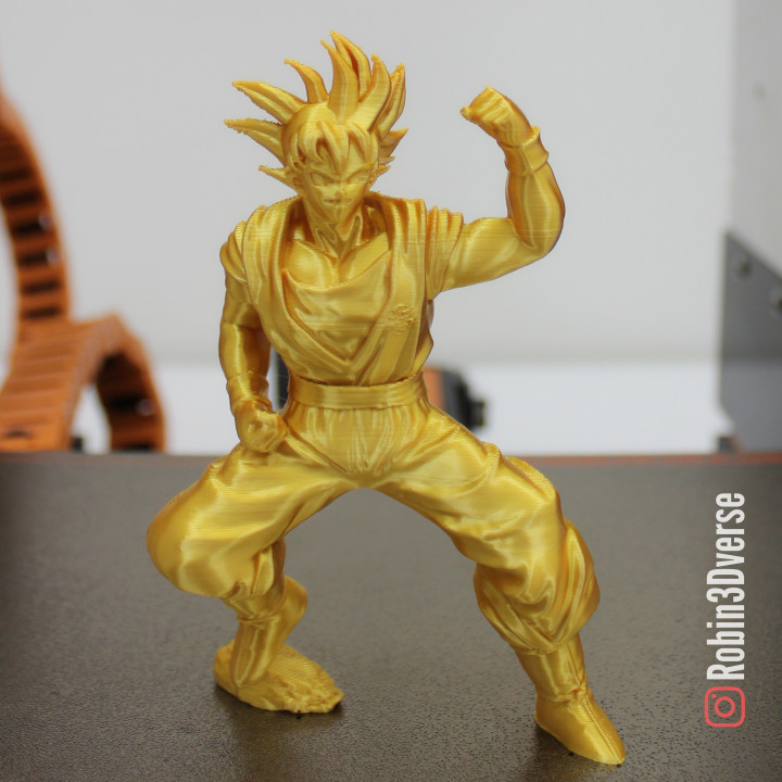 goku bats pose soutien libre remix merle 3dverse ventilateur art action figures anime dragon figurines héros manga sculpture support free sculpter Dragon Ball figurine dragonballz fanart buu gohan Végéta majin Saiyan robin3dverse 3D print model - Mito3D