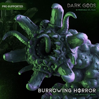 burrowing horror - dark gods jaydon hill  Toys & Games Tabletop Tabletop Characters & Creatures Fantasy Universe Tabletop Tabletop Characters & Creatures Board Games Tabletop Store beast worm evil purple drill chaos spawn 100mm nurgle wurm maw rotten gigantic pestilent  3d print model - Mito3D
