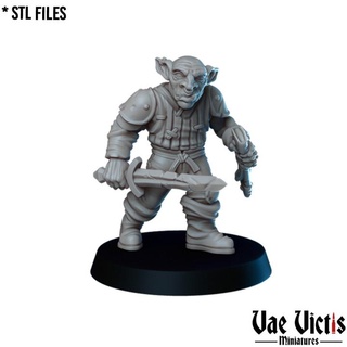 goblin fighter 02 pre-supported vae victis miniatures Toys & Games Tabletop Characters Creatures Fantasy Universe Board Store fantasy rpg soldier unit tabletop dnd ambush brigand 3d print model - Mito3D