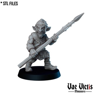 goblin lancer pre-supported vae victis miniatures Toys & Games Tabletop Characters Creatures Fantasy Universe Board Store fantasy fighter rpg spear unit tabletop dnd ambush 3d print model - Mito3D