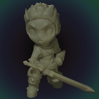 nathaniel bristol taylor fantasy hero miniature 32mm 3d print model - Mito3D