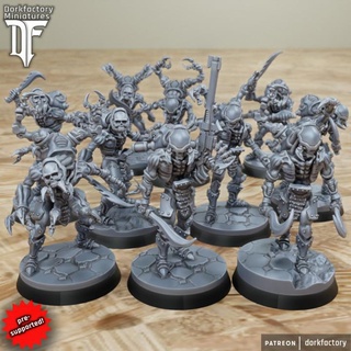 corpse-composite shadowhusks dark evil cyborg space pain elf elves body stealer dork factory Toys & Games Tabletop Characters Creatures Sci-Fi Universe Board giger thething corpse husk 3d print model - Mito3D