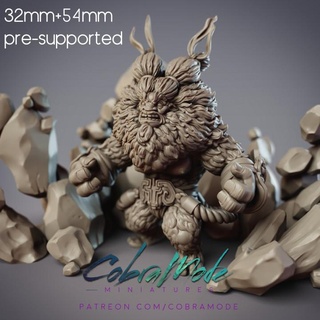 qi wangmu xueren yeti adept pre-supported cobramode Toys & Games Tabletop Characters Creatures Fantasy Universe Board beast female woman kungfu beastman saiyan supported 3d print model - Mito3D