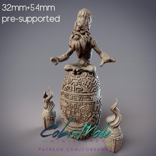 blind zhenren xueren yeti hermit pre-supported cobramode Toys & Games Tabletop Characters Creatures Fantasy Universe Board man monk old rock flame mystic guru sage supported ascetic 3d print model - Mito3D