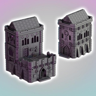 Düz Çizgi Kent gotik barınak uçan daire stüdyolar oyuncaklar oyunlar masaüstü karakterler yaratıklar Sci Fi Evren 3D yazdırılabilir arazi yazı tahtası 40k bina acımasız modüler Warhammer kilise kült bilimkurgu katedral sonsuzluk manzara 3d print model - Mito3D