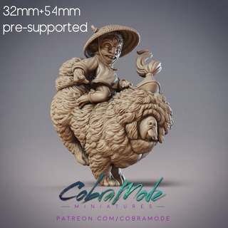 jiang yiya xueren yeti shepherd dog pre-supported cobramode Toys & Games Tabletop Characters Creatures Fantasy Universe Board boy mastiff supported tibetan 3d print model - Mito3D