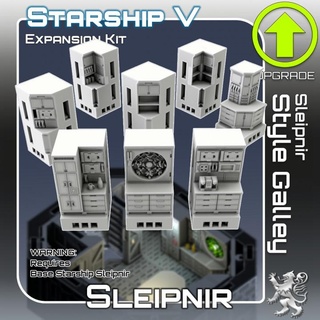 sleipnir style galley expansion kit 2nd dynasty Toys & Games Tabletop Characters Creatures Sci-Fi Universe 3D Printable Terrain Board miniatures sci-fi space star war scifi tabletop starship landing openlock traveller danger starfinder traveler 3d print model - Mito3D