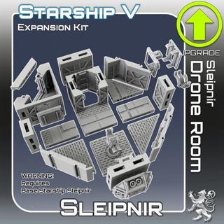 sleipnir drone room expansion kit 2nd dynasty Toys & Games Tabletop Characters Creatures Sci-Fi Universe 3D Printable Terrain Board miniatures sci-fi space star war scifi tabletop starship landing 28mm openlock traveller danger starfinder traveler 3d print model - Mito3D