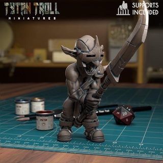 goblin spearman 06 pre-supported tytantroll miniatures Toys & Games Tabletop Characters Creatures Fantasy Universe Board Store fantasy scale tabletop minis dnd 32mm birth miniatures32mm marx 3d print model - Mito3D