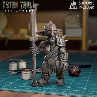 goblin spearman 10 pre-supported tytantroll miniatures Toys & Games Tabletop Characters Creatures Fantasy Universe Board Store dragons dungeons fantasy tabletop dnd presupported greenskins 3d print model - Mito3D