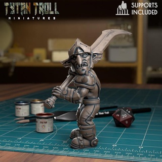goblin spearman 12 pre-supported tytantroll miniatures Toys & Games Tabletop Characters Creatures Fantasy Universe Board Store dragons dungeons fantasy miniature tabletop minis dnd greenskins 3d print model - Mito3D