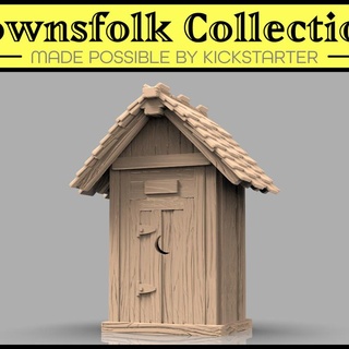 mimic outhouse - normal mia kay Tabletop accessories 3D Printable Terrain dragons dungeons fantasy game gaming mini rpg terrain miniature tabletop dnd scatter townsfolk minic 3d print model - Mito3D