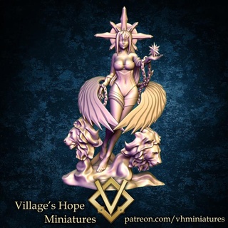 ishtar goddess love war 75&35mm scale village's hope miniatures Toys & Games Tabletop Characters Creatures Fantasy Universe Board Store god rpg miniature deity minis dnd 75mm ttrpg trpg 3d print model - Mito3D