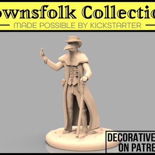 plague doctor mia kay Toys & Games Tabletop Characters Creatures Fantasy Universe Board dragons dungeons fantasy game gaming mini rpg miniature tabletop dnd townsfolk 3d print model - Mito3D