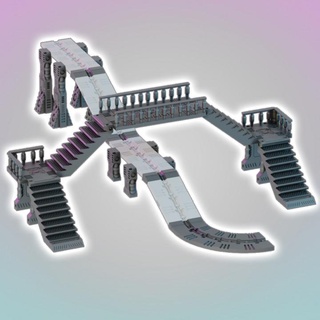 Düz Çizgi Kent taşıma sistemi Yükselt takım uçan daire stüdyolar 40k yol arazi tren Necromunda merdivenler siberpunk rampa Izlemek sonsuzluk kentsel manzara yıldız mezar geçit takımı öldür tek raylı 3d print model - Mito3D