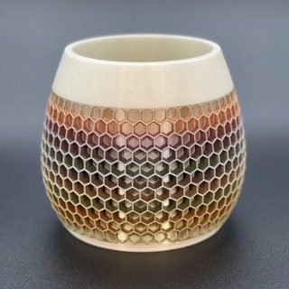 honeycomb planter vase joe casha honeycomb vase planter  3d print model - Mito3D