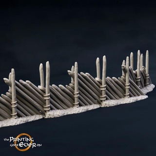 fence - modular supportless printing goes ever Toys & Games Tabletop Characters Creatures Fantasy Universe Board Store 3D Printable Terrain building environment fantasy fighter nature rpg terrain viking wargaming warhammer warrior wall lotr norse tabletop 28mm dnd frostgrave skirmish scatter 5e norman saxon 3d print model - Mito3D