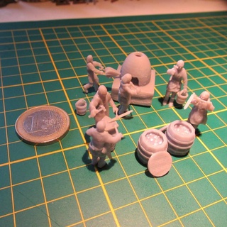 Ortaçağa ait demirciler kuşatma mühendisler Bölüm ii alf scherer oyuncaklar oyunlar masaüstü karakterler yaratıklar fantezi Evren yazı tahtası 3D yazdırılabilir arazi demirci örs Vikingler fırın metal işçileri 3d print model - Mito3D