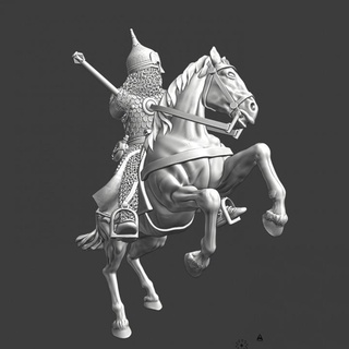 medieval russian knight fighting mace northern crusades miniatures Toys & Games Tabletop Characters Creatures Fantasy Universe Board Store wargaming warrior horse mounted 3d print model - Mito3D