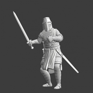medieval knight great helmet sword northern crusades miniatures Toys & Games Tabletop Characters Creatures Fantasy Universe Board Store wargaming warrior miniature order chainmail lake crusader teutonic peipus 3d print model - Mito3D