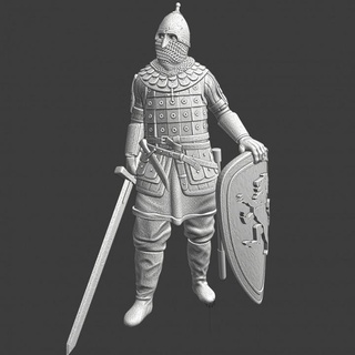 medieval noble russian lord northern crusades miniatures Toys & Games Tabletop Characters Creatures Fantasy Universe Board Store king knight shield sword wargaming warrior 28mm rissuan novgorod 3d print model - Mito3D
