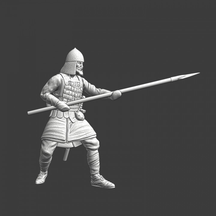 medieval russian spearman northern crusades miniatures Toys & Games Tabletop Characters Creatures Fantasy Universe Board knight warrior infantry lake peipus 3D print model - Mito3D