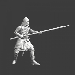 medieval russian spearman northern crusades miniatures Toys & Games Tabletop Characters Creatures Fantasy Universe Board knight warrior infantry lake peipus 3d print model - Mito3D