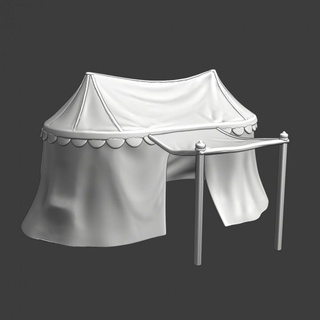 médiéval grand tente nord croisades miniatures jouets Jeux table personnages créatures fantaisie univers planche boutique 3D imprimable terrain accessoires wargaming guerrier tournoi Lac tuyaux 3d print model - Mito3D