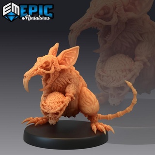giant rat revenant huge mouse zombie undead animal encounter epic-miniatures Toys & Games Tabletop Characters Creatures Fantasy Universe Board Store fantasy medieval monster rpg warhammer sla enemy tabletop dungeon dnd pathfinder npc pre-supported supported pre 3d print model - Mito3D