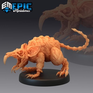 giant rat revenant walking huge mouse zombie undead animal encounter epic-miniatures Toys & Games Tabletop Characters Creatures Fantasy Universe Board Store fantasy medieval monster rpg warhammer sla enemy tabletop dungeon dnd rodent pathfinder npc pre-supported supported pre 3d print model - Mito3D