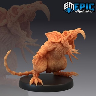 giant rat revenant screaming huge mouse zombie undead animal encounter epic-miniatures Toys & Games Tabletop Characters Creatures Fantasy Universe Board Store fantasy medieval monster rpg warhammer sla enemy tabletop dungeon dnd rodent pathfinder npc pre-supported supported pre 3d print model - Mito3D