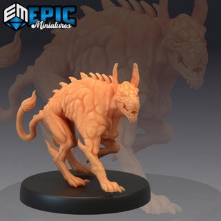 portal dog running blink hound demon canine epic-miniatures Toys & Games Tabletop Characters Creatures Fantasy Universe Board Store devil fantasy hell medieval monster rpg warhammer magic sla evil enemy tabletop dungeon dnd pathfinder npc teleport pre-supported attacking supported pre teleporting 3d print model - Mito3D