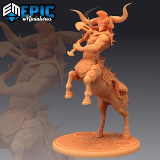 demonic centaur attacking evil mohawk horse demon cavalry abyss epic-miniatures Toys & Games Tabletop Characters Creatures Fantasy Universe Board Store army axe devil fantasy hell medieval monster rpg warhammer sla enemy tabletop dungeon dnd pathfinder npc pre-supported supported pre armanite 3d print model - Mito3D