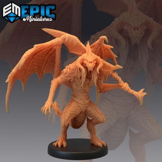 draconic demon black longsword acid dragon devil winged skull dragonborn epic-miniatures Toys & Games Tabletop Characters Creatures Fantasy Universe Board Store fantasy long medieval monster rpg sword warhammer sla enemy tabletop dungeon dnd pathfinder npc pre-supported supported pre abishai 3d print model - Mito3D