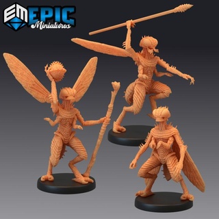 fly demon set insectoid devil minion beelzebub flying hell army insect spawn epic-miniatures Toys & Games Tabletop Characters Creatures Fantasy Universe Board Store fantasy medieval monster rpg spear warhammer magic sla staff enemy tabletop dungeon dnd abyss pathfinder npc decay pre-supported supported pre filth 3d print model - Mito3D