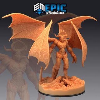 abaddon demon lord hell great devil general king bottomless pit epic-miniatures Toys & Games Tabletop Characters Creatures Fantasy Universe Board Store fantasy medieval monster rpg warhammer sla enemy tabletop dungeon dnd pathfinder npc pre-supported supported pre 3d print model - Mito3D