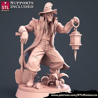 undertaker stl miniatures Toys & Games Tabletop Characters Creatures Fantasy Universe Board Store fantasy wargames character tabletop d&d 3d print model - Mito3D