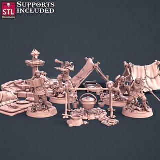 esploratori impostato stl miniature giocattoli Giochi tavolo personaggi creature fantasia universo tavola negozio 3D stampabile terreno giochi guerra carattere d 3d print model - Mito3D