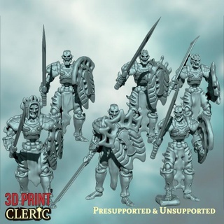 morta legion - warriors 3d print cleric Toys & Games Tabletop Characters Creatures Fantasy Universe Board Store spooky undead wargaming warhammer age sigmar skeletons ossiarch legions 3d print model - Mito3D