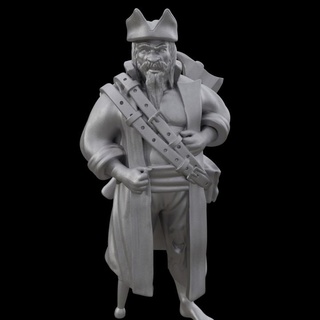 dwarf captain - pirates swashbucklers kickstarter yourneighborknight minis Toys & Games Tabletop Characters Creatures Fantasy Universe Board Store fighter pirate ship seadog commandier 3d print model - Mito3D