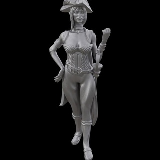 elf captain - pirates swashbucklers kickstarter yourneighborknight minis Toys & Games Tabletop Characters Creatures Fantasy Universe Board Store female fighter pirate sword warrior duelist 3d print model - Mito3D