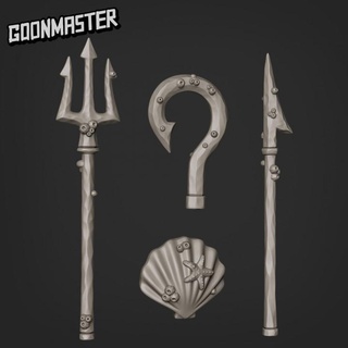 bits box 5 goon master Toys & Games Tabletop accessories Characters Creatures Fantasy Universe Board Store fish hook kit miniatures parts shell weapons trident tabletop bash 3d print model - Mito3D