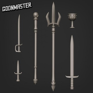 bits box 13 goon master Toys & Games Tabletop accessories Characters Creatures Fantasy Universe Board Store kit miniatures parts sword weapons trident tabletop sabre chalice bash 3d print model - Mito3D