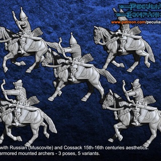 russe humains moscovite monté archers erramir orlans jouets Jeux table personnages créatures fantaisie univers planche jeux guerre cheval 28mm Kislev 3d print model - Mito3D
