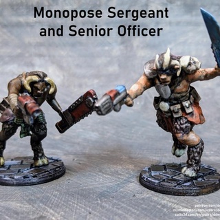 beastmen space monopose senior officer sergeant downtown3d Toys & Games Tabletop Characters Creatures Sci-Fi Universe Board beast games gaming guard hero kit mini model wargaming character miniature imperial modelkit tabletop 28mm astra tabletopgames imperialguard militarum guardsmen 3d print model - Mito3D