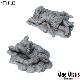 dead goblins supportless vae victis miniatures Toys & Games Tabletop Characters Creatures Fantasy Universe Board Store battle fantasy rpg tabletop creatures dnd ambush scatter corpses sceneries 3d print model - Mito3D