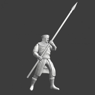 medieval infantry spear flat helmet northern crusades miniatures Toys & Games Tabletop Characters Creatures Fantasy Universe Board Store 3d print model wargaming warrior miniature crusader spearman teutonic 3d print model - Mito3D