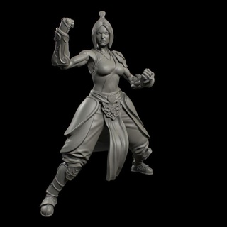 monk 75mm jeremy smith Toys & Games Tabletop Characters Creatures Fantasy Universe Board armor female fighter women fistfight 3d print model - Mito3D