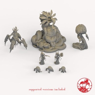deepest dark - chernobog mind worm elder brain flaeyrs marrow devourers bundle 9 2moronic miniatures Toys & Games Tabletop Characters Creatures Fantasy Universe Board Store board dragons dungeons fantasy game rpg miniature tabletop d&d pathfinder 5e flayer devourer pre-supported 3d print model - Mito3D
